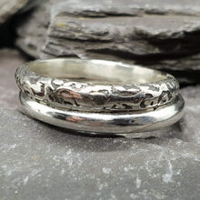 Load image into Gallery viewer, Leopard print stacking ring with plain band