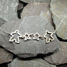 Load image into Gallery viewer, Meeple silhouette family necklace