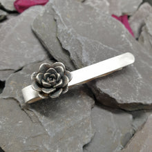 Load image into Gallery viewer, Large succulent rose tie slide