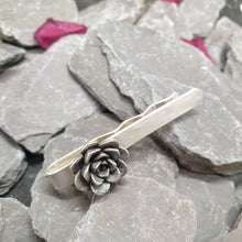 Load image into Gallery viewer, Large succulent rose tie slide