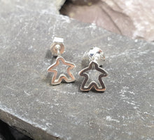 Load image into Gallery viewer, Silhouette Meeple stud earrings