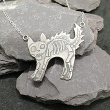 Load image into Gallery viewer, Skeletal Cat necklace