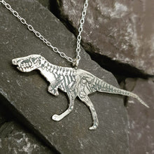 Load image into Gallery viewer, Skeletal Dinosaur necklace