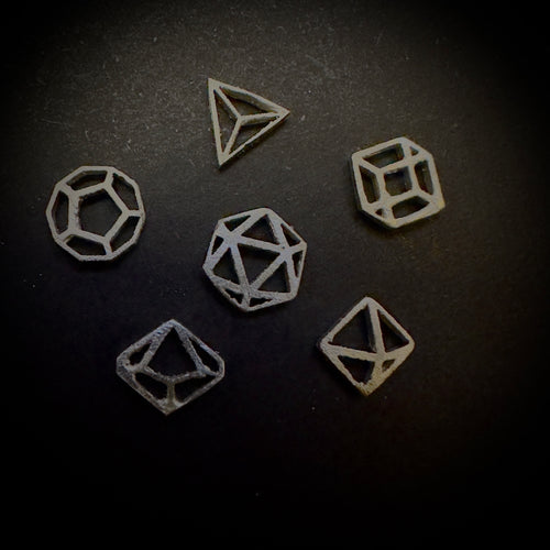 D&D silhouette dice earrings