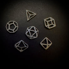 Load image into Gallery viewer, D&amp;D silhouette dice necklace