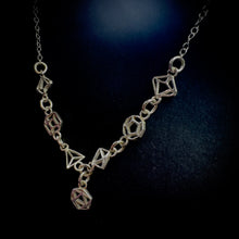 Load image into Gallery viewer, D&amp;D silhouette dice necklace