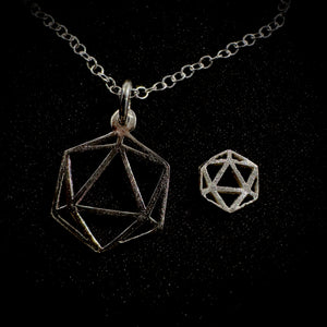 D20 earrings silhouette