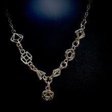 Load image into Gallery viewer, D&amp;D silhouette dice necklace
