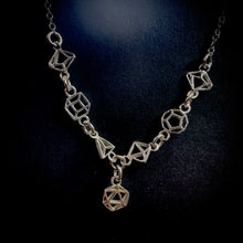 Load image into Gallery viewer, D&amp;D silhouette dice necklace