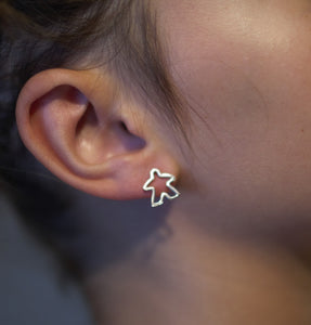 Silhouette Meeple stud earrings