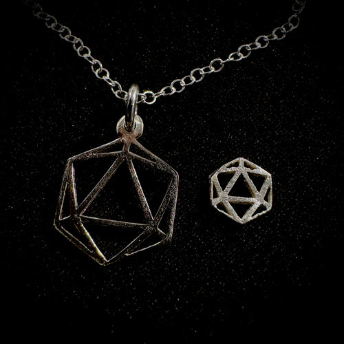 D20 silhouette necklace