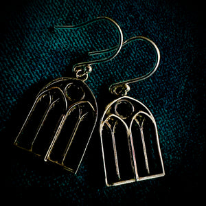 Double Gothic window earrings