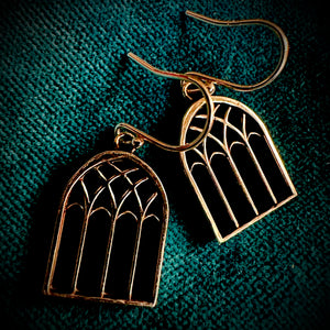 Gothic window earrings
