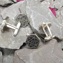 Load image into Gallery viewer, D20 cufflinks