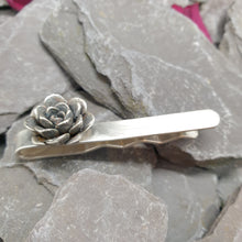 Load image into Gallery viewer, Large succulent rose tie slide