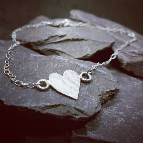 Personalised hammered heart
