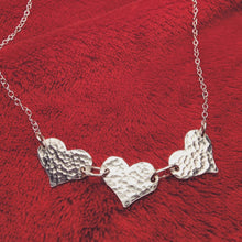 Load image into Gallery viewer, Trio of hearts necklace
