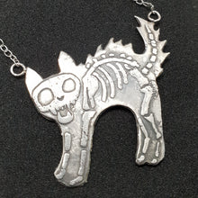 Load image into Gallery viewer, Skeletal Cat necklace