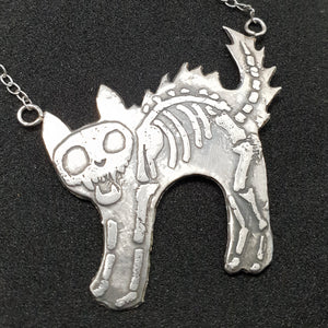 Skeletal Cat necklace