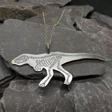 Load image into Gallery viewer, Skeletal Dinosaur necklace
