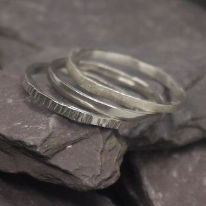 Elegant contemporary stacking rings